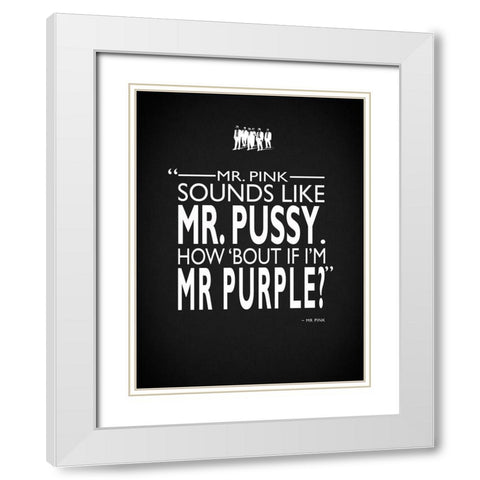 Reservoir Dogs Mr Pink White Modern Wood Framed Art Print with Double Matting by Rogan, Mark