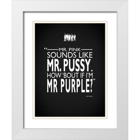 Reservoir Dogs Mr Pink White Modern Wood Framed Art Print with Double Matting by Rogan, Mark