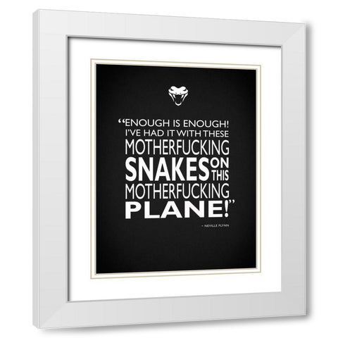 Snakes On A Plane White Modern Wood Framed Art Print with Double Matting by Rogan, Mark