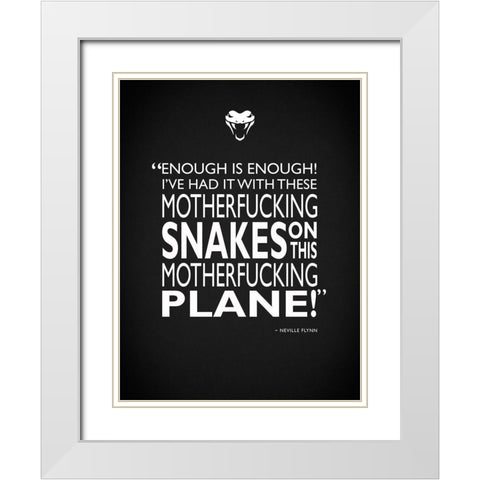 Snakes On A Plane White Modern Wood Framed Art Print with Double Matting by Rogan, Mark