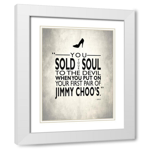 Sold Your Soul To The Devil White Modern Wood Framed Art Print with Double Matting by Rogan, Mark