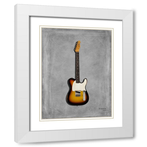 Fender Equire 59 White Modern Wood Framed Art Print with Double Matting by Rogan, Mark