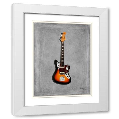 Fender Jaguar67 White Modern Wood Framed Art Print with Double Matting by Rogan, Mark