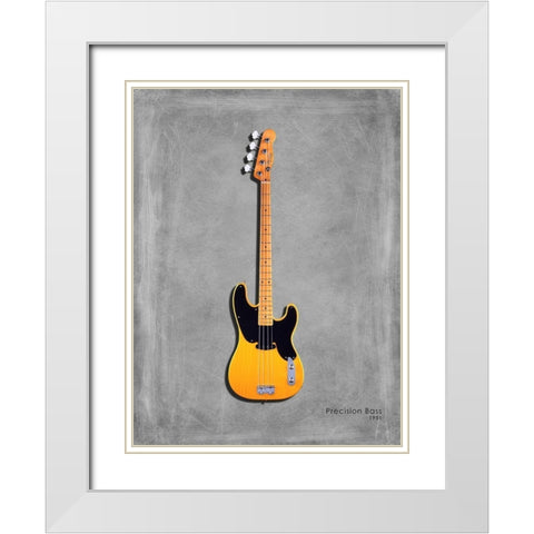 Fender Precision Bass 51 White Modern Wood Framed Art Print with Double Matting by Rogan, Mark