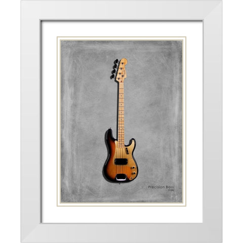 Fender Precision Bass 58 White Modern Wood Framed Art Print with Double Matting by Rogan, Mark