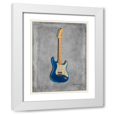 Fender Stratocaster 57 White Modern Wood Framed Art Print with Double Matting by Rogan, Mark