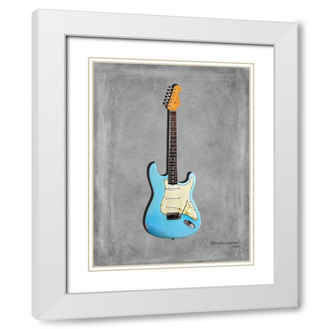 Fender Stratocaster 64 White Modern Wood Framed Art Print with Double Matting by Rogan, Mark