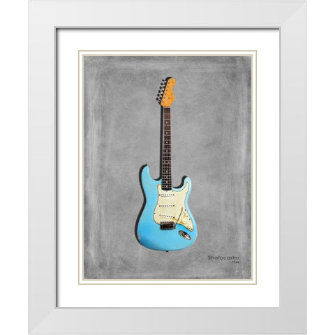Fender Stratocaster 64 White Modern Wood Framed Art Print with Double Matting by Rogan, Mark