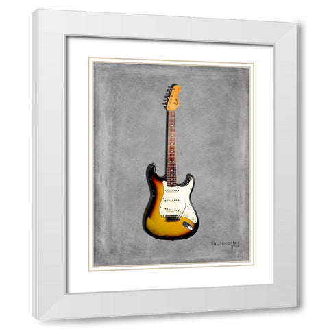 Fender Stratocaster 65 White Modern Wood Framed Art Print with Double Matting by Rogan, Mark