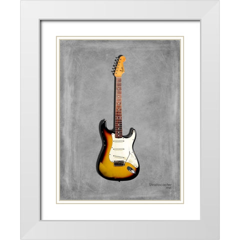 Fender Stratocaster 65 White Modern Wood Framed Art Print with Double Matting by Rogan, Mark