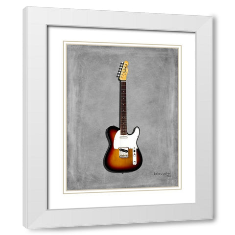 Fender Telecaster 64 White Modern Wood Framed Art Print with Double Matting by Rogan, Mark