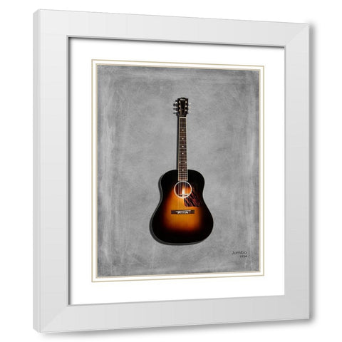 Gibson OriginalJumbo 1934 White Modern Wood Framed Art Print with Double Matting by Rogan, Mark
