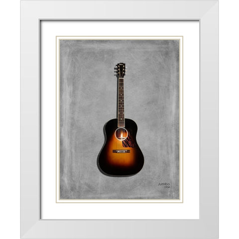 Gibson OriginalJumbo 1934 White Modern Wood Framed Art Print with Double Matting by Rogan, Mark
