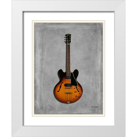 Gibson Semi hollow White Modern Wood Framed Art Print with Double Matting by Rogan, Mark
