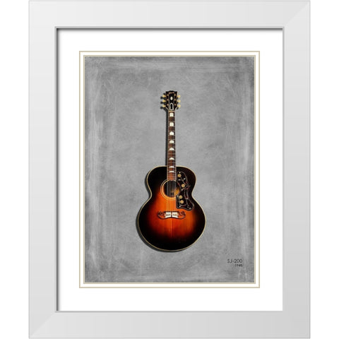 Gibson Sj 200 1948 White Modern Wood Framed Art Print with Double Matting by Rogan, Mark