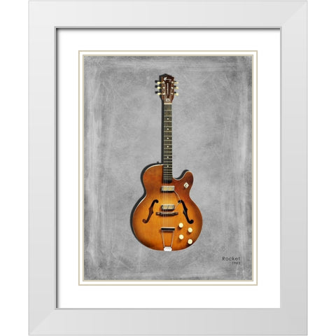 Harmony Rocket SemiAcoustic 63 White Modern Wood Framed Art Print with Double Matting by Rogan, Mark