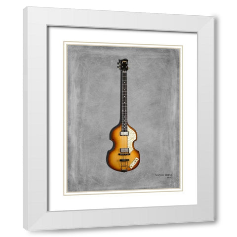 Hofner Violin Bass 62 White Modern Wood Framed Art Print with Double Matting by Rogan, Mark