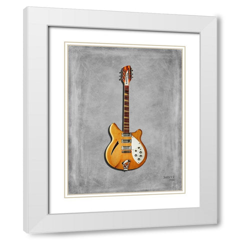Rickenbacker 360 12 White Modern Wood Framed Art Print with Double Matting by Rogan, Mark