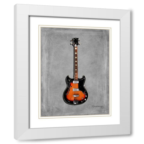 Vox Challenger Bass 1960 White Modern Wood Framed Art Print with Double Matting by Rogan, Mark