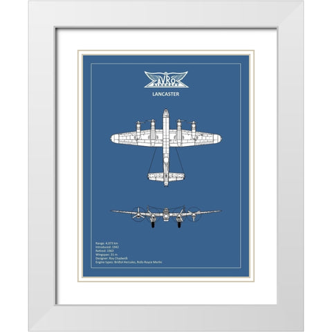 BP Avro Lancaster  White Modern Wood Framed Art Print with Double Matting by Rogan, Mark