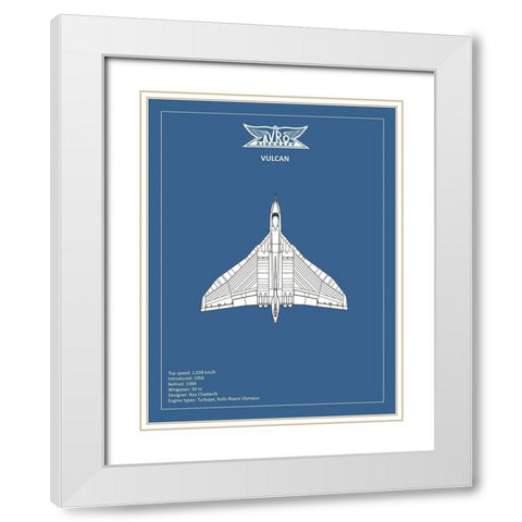 BP Avro Vulcan  White Modern Wood Framed Art Print with Double Matting by Rogan, Mark