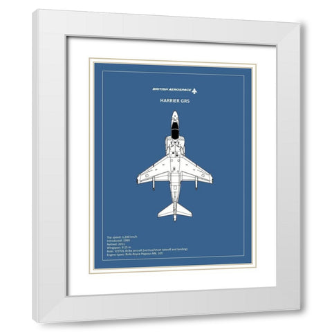 BP BAE HarrierGR5  White Modern Wood Framed Art Print with Double Matting by Rogan, Mark