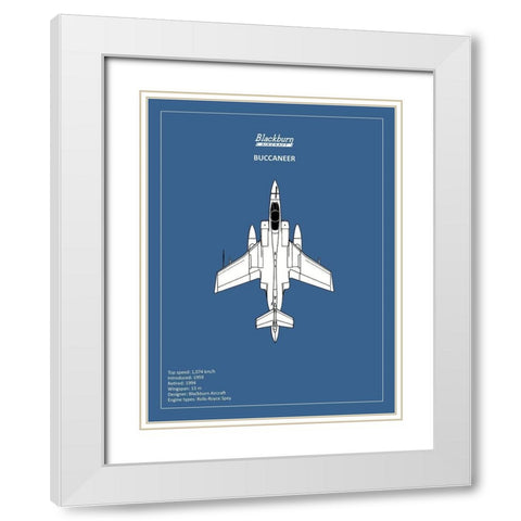 BP Blackburn Buccaneer  White Modern Wood Framed Art Print with Double Matting by Rogan, Mark