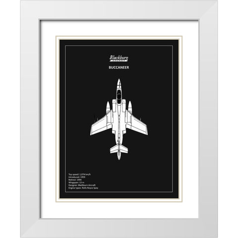 BP Blackburn Buccaneer Black  White Modern Wood Framed Art Print with Double Matting by Rogan, Mark