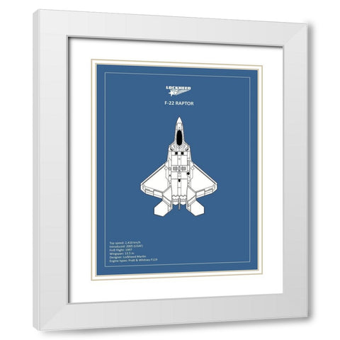 BP LOCKHEED F117 Nighthawk  White Modern Wood Framed Art Print with Double Matting by Rogan, Mark