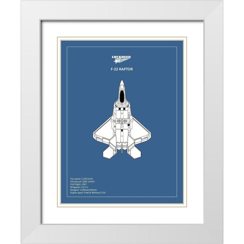 BP LOCKHEED F117 Nighthawk  White Modern Wood Framed Art Print with Double Matting by Rogan, Mark