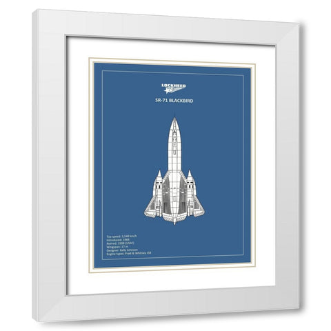 BP LOCKHEED SR-71  White Modern Wood Framed Art Print with Double Matting by Rogan, Mark