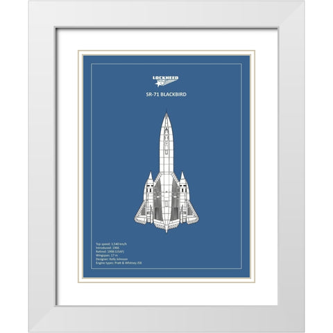 BP LOCKHEED SR-71  White Modern Wood Framed Art Print with Double Matting by Rogan, Mark