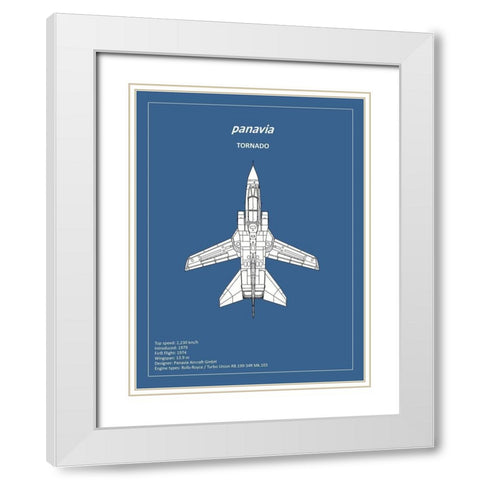 BP Panavia Tornado  White Modern Wood Framed Art Print with Double Matting by Rogan, Mark