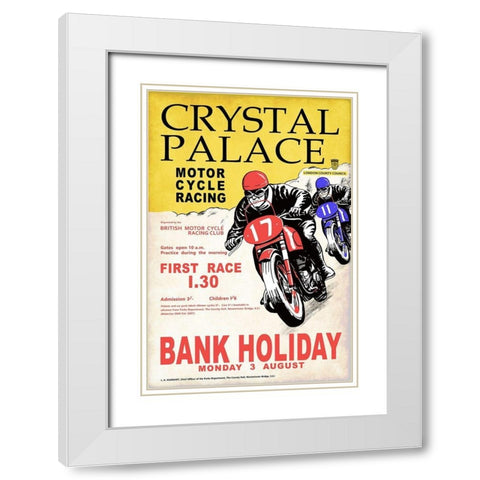 Crystal Palace Racing I White Modern Wood Framed Art Print with Double Matting by Rogan, Mark