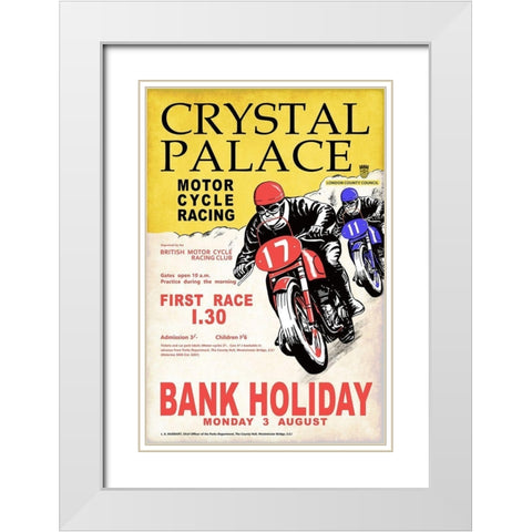 Crystal Palace Racing I White Modern Wood Framed Art Print with Double Matting by Rogan, Mark
