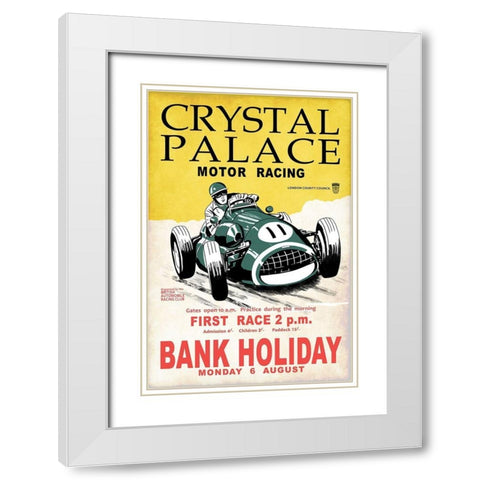 Crystal Palace Racing II White Modern Wood Framed Art Print with Double Matting by Rogan, Mark