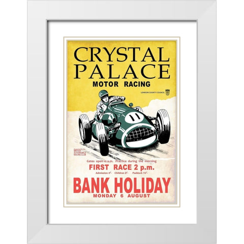 Crystal Palace Racing II White Modern Wood Framed Art Print with Double Matting by Rogan, Mark