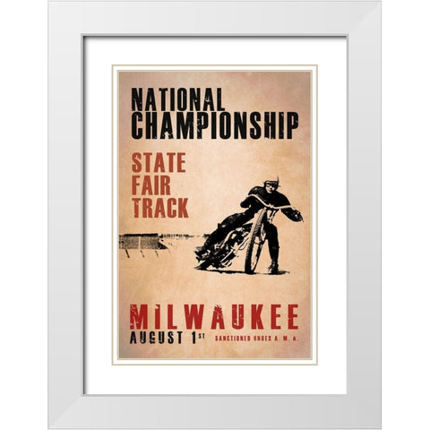 NationalChamps Milwaukee White Modern Wood Framed Art Print with Double Matting by Rogan, Mark