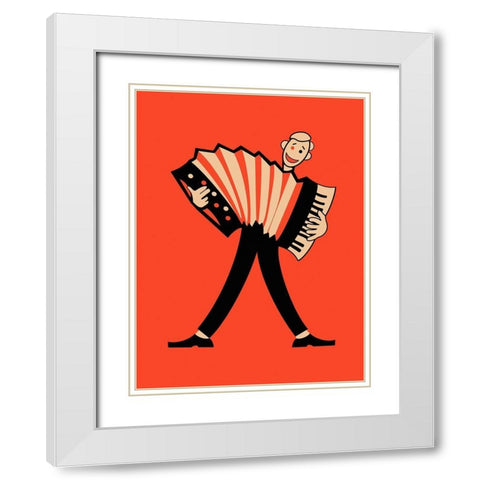The Accordion White Modern Wood Framed Art Print with Double Matting by Rogan, Mark