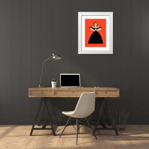 The Singer White Modern Wood Framed Art Print with Double Matting by Rogan, Mark