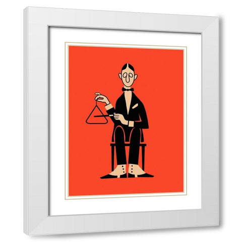 The Triangle White Modern Wood Framed Art Print with Double Matting by Rogan, Mark