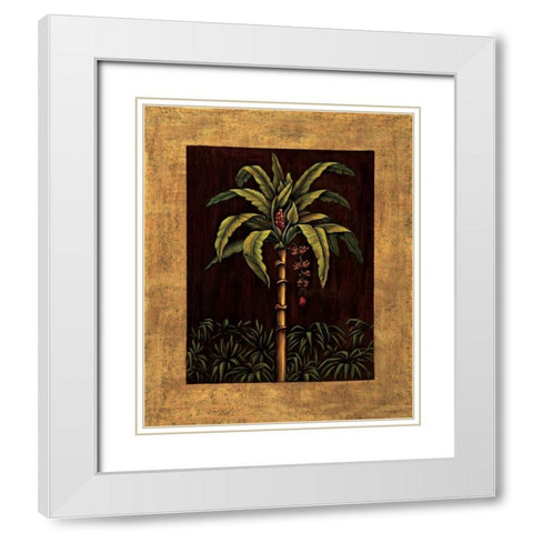 Tropical Paradise II White Modern Wood Framed Art Print with Double Matting by Blanco, Samuel