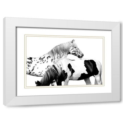 Spotted and Pinto White Modern Wood Framed Art Print with Double Matting by Carter, Samantha