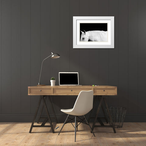 White on Black I White Modern Wood Framed Art Print with Double Matting by Carter, Samantha