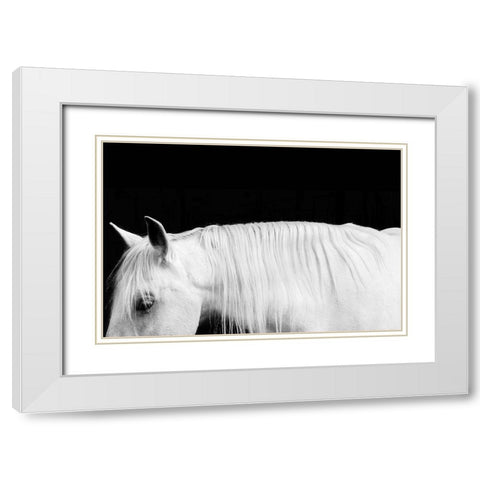 White on Black I White Modern Wood Framed Art Print with Double Matting by Carter, Samantha