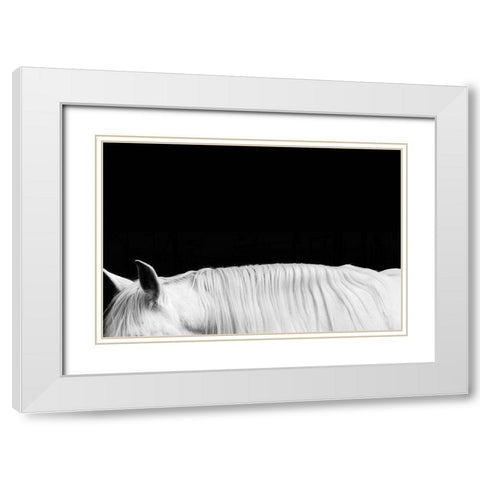 White on Black II White Modern Wood Framed Art Print with Double Matting by Carter, Samantha