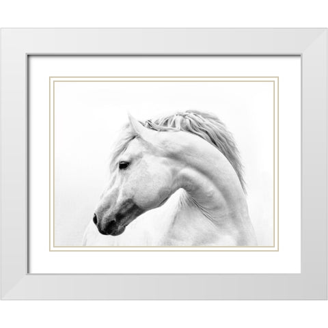 Head Turner White Modern Wood Framed Art Print with Double Matting by Carter, Samantha
