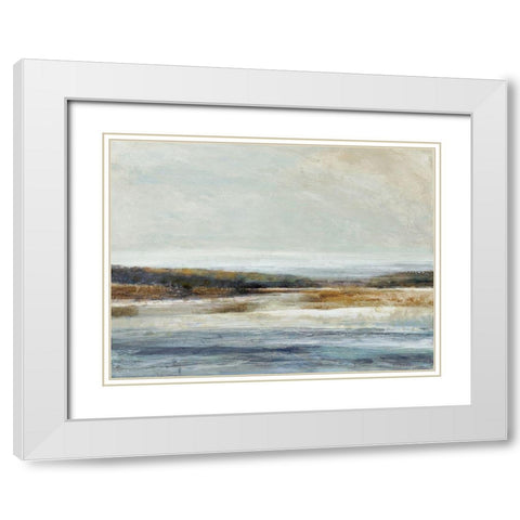 Waters Edge I White Modern Wood Framed Art Print with Double Matting by Messina, Jake