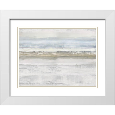 Sublte Movement White Modern Wood Framed Art Print with Double Matting by Messina, Jake