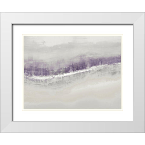 Flowing Amethyst White Modern Wood Framed Art Print with Double Matting by Messina, Jake